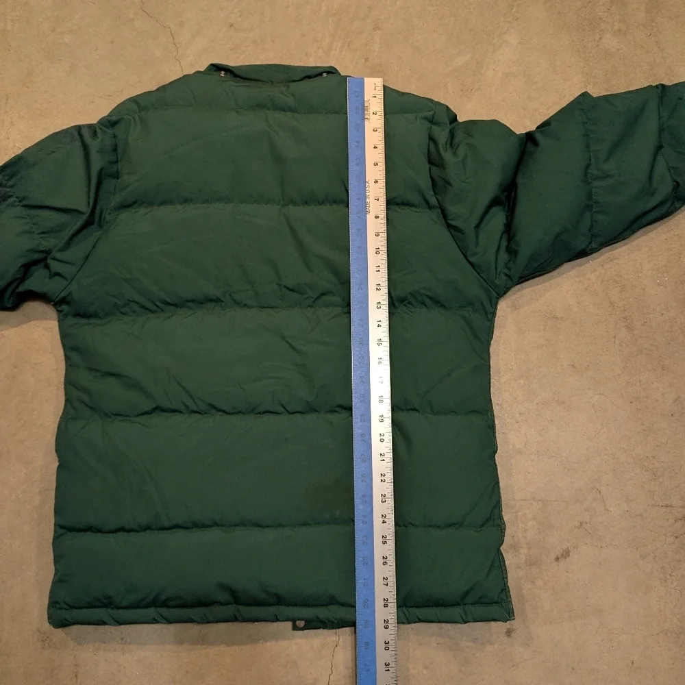 VTG 70s North Face Puffer Jacket Green Mens M Flaw Talon Zipper
